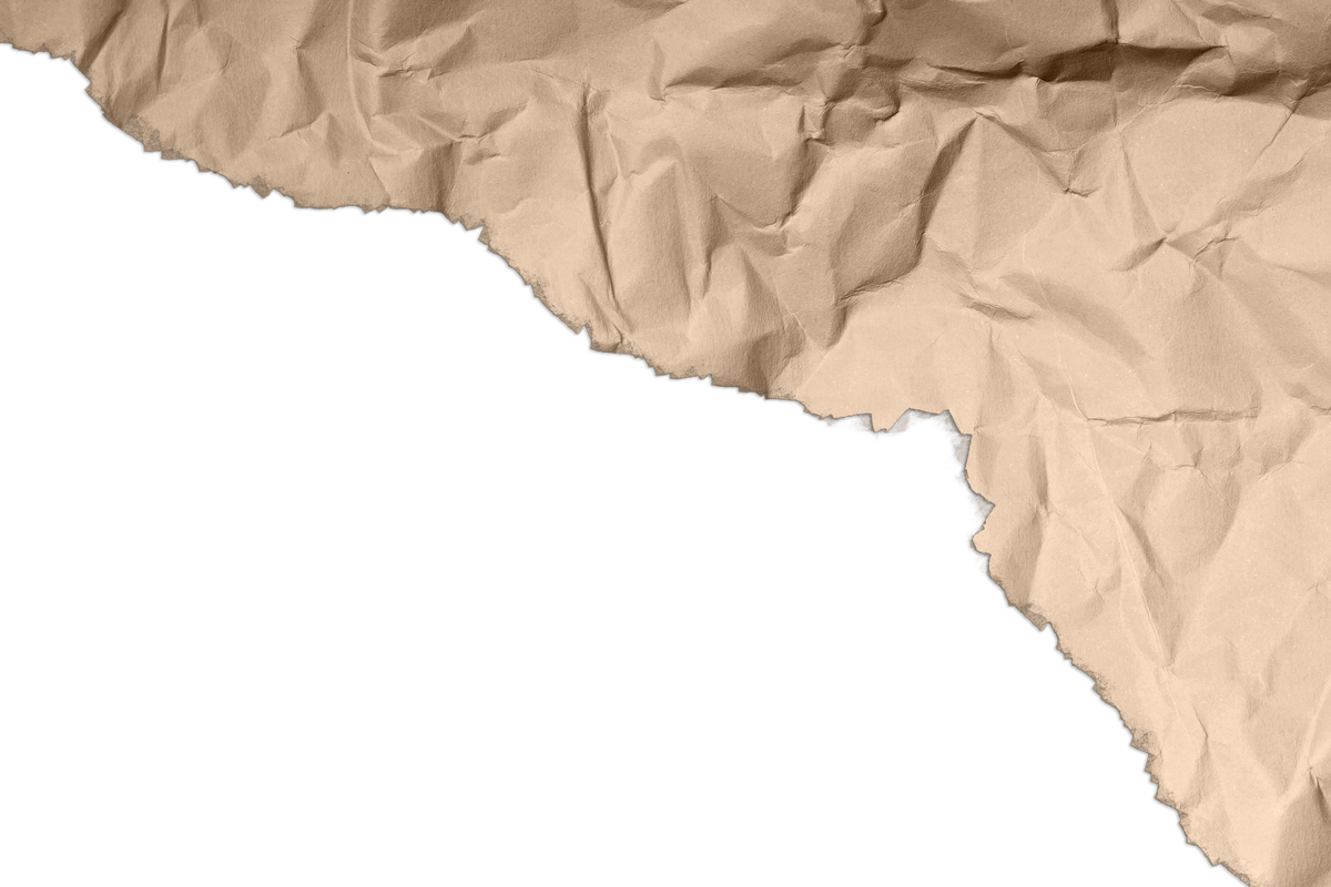 Beige Crumpled Torn Paper